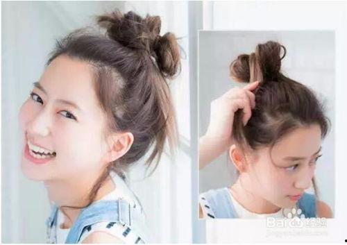 蓬松丸子头扎法视频,轻松打造时尚发型教程